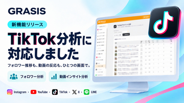 SNS分析ツール「GRASIS」がTikTok分析に対応