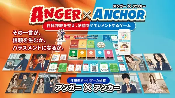 職場での“怒り“を科学的にコントロール ハラスメント対策を“ゲーム“で学ぶ新しい企業研修 　MBA・医学博士と工学博士が開発した自律神経測定アプリ連動型ボードゲーム『Anger × Anchor』誕生