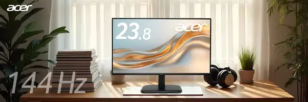 いつもの作業が、もっとなめらかに。Acerモニター、144Hzへ進化。FHD IPSパネル搭載モニター 6機種発売！