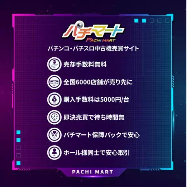 パチンコ・パチスロ中古機の即決売買プラットフォーム「パチマート」誕生！