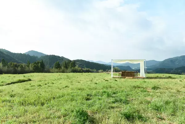 お茶時間のブランド「plus KAMERIYA」秋吉台国定公園にて、秋の野点茶会を開催。