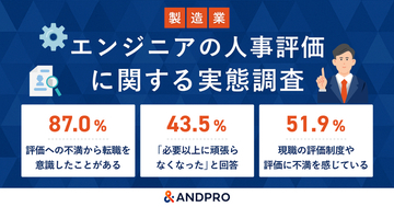 【製造業エンジニアの人事評価】評価不満から87.0%が転職を意識、4割超が「静かな退職」状態に。その最大の要因は？