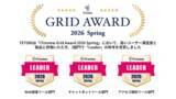 「Web接客ツール「TETORI」が「ITreview Grid Award 2026 Spring」3部門にて「Leader」の称号を受賞」の画像1