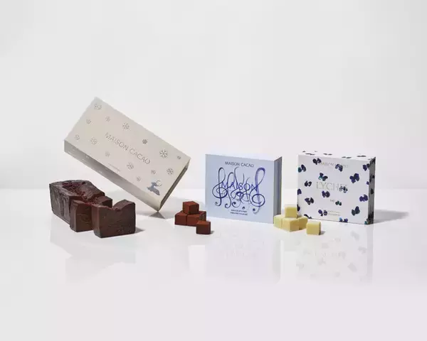 「2/28～ホワイトデーにて、メゾンカカオが大丸札幌店に出店。2024年新コレクション【SYMPHONY】の「アロマ生チョコレート」や北海道限定の「生ガトーショコラ」初登場の「ショコラ コキーユ」を提供」の画像