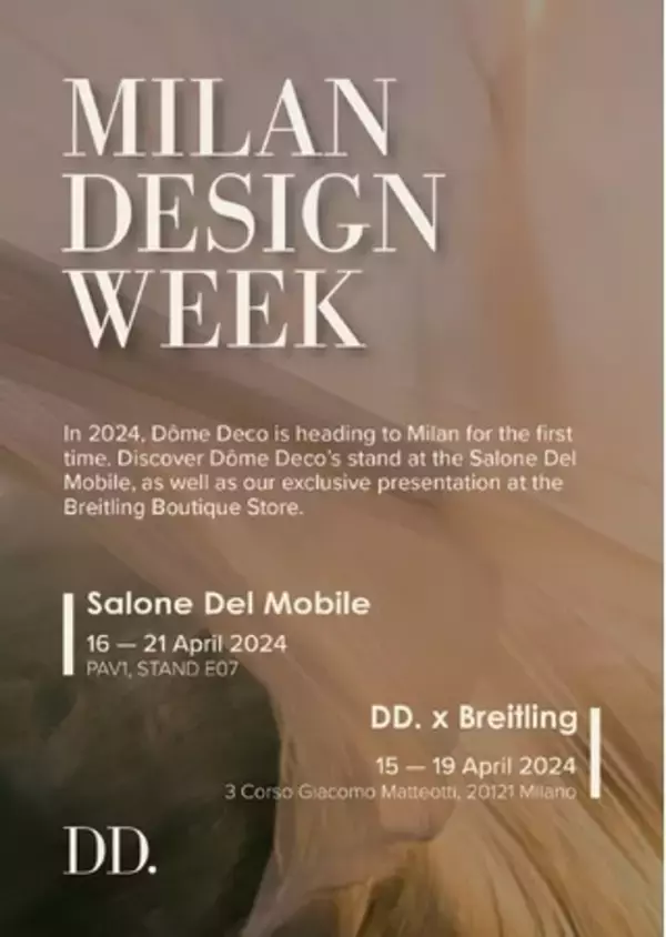 Dôme Deco Salone del Mobile.Milano 2024 初出展のお知らせ