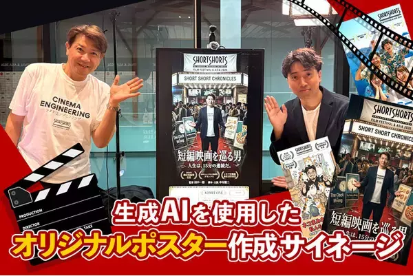 AIを使ったユニークな画像生成デジタルサイネージを開発！　　　Short Shorts Film Festival & Asia 2026で映画関係者も体験！　カスタマイズ可能な新しいサイネージの形