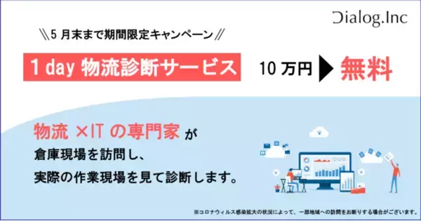 物流のプロが物流現場を訪問、業務効率などを診断する「1day物流診断サービス」が期間限定で無料！