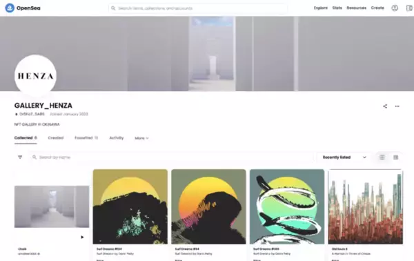 沖縄初のリアルNFTギャラリー「GALLERY HENZA」を株式会社HENZAが沖縄県北谷町に2022年8月23日にOPEN