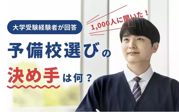 【1,000人に聞いた】予備校選びの決め手は？大学受験を経験した人が重視するポイントとは