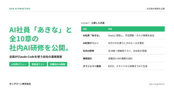 ポップコーン株式会社、AI社員「あきな」と社内AI研修を2026年10月1日提供開始　「全員がClaude Codeを使う会社」の運用を公開