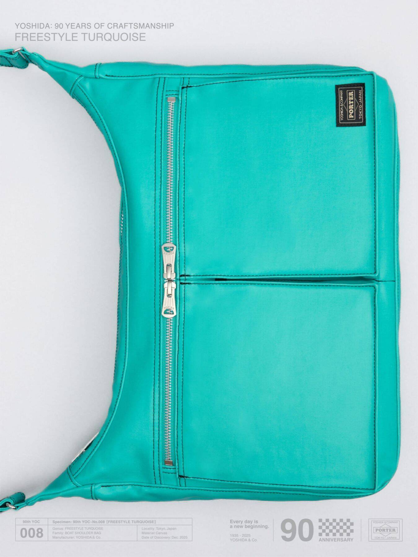 吉田カバン創業90周年を記念して〈PORTER〉FREE STYLE “TURQUOISE”が完全数量限定発売