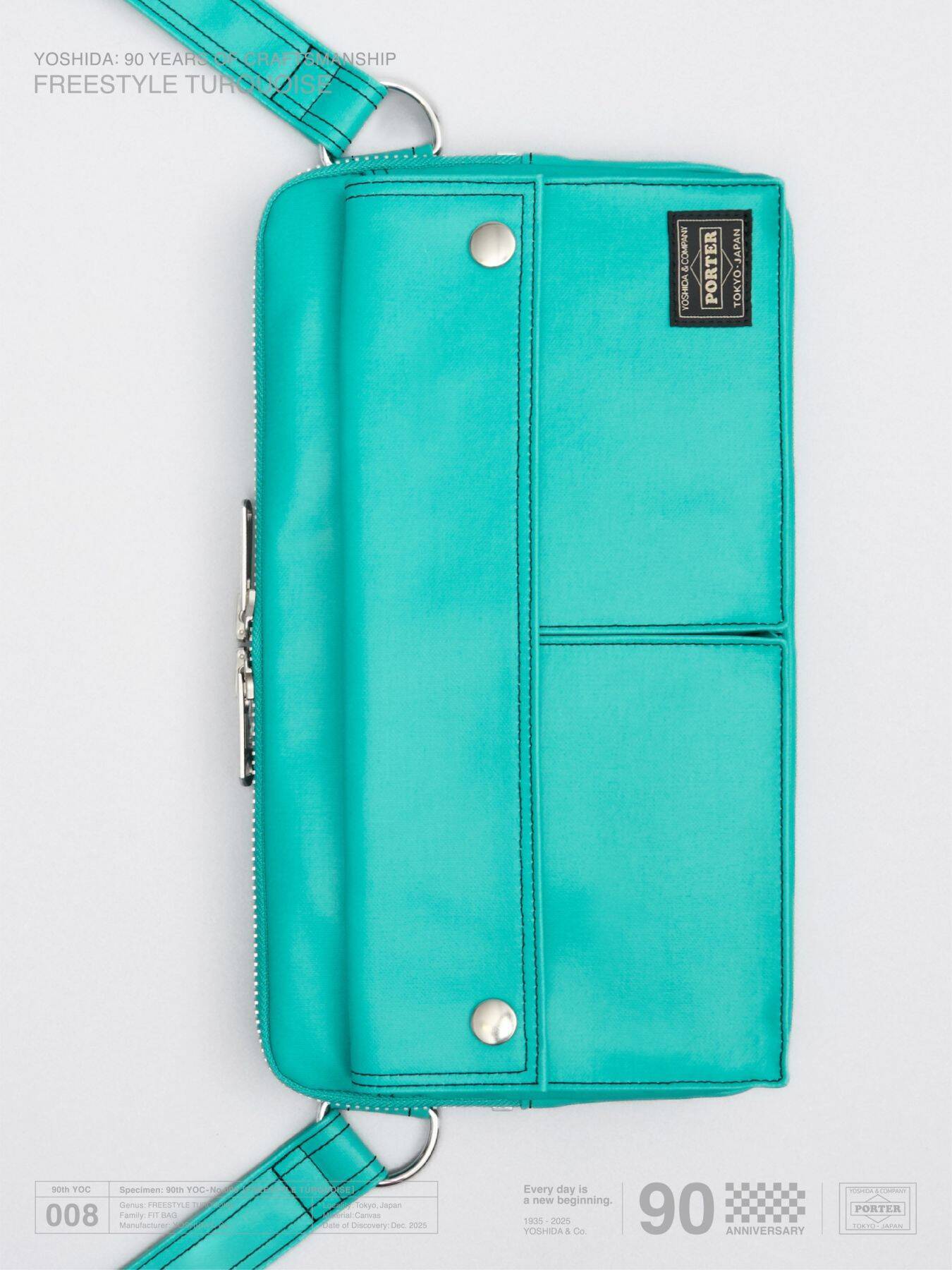 吉田カバン創業90周年を記念して〈PORTER〉FREE STYLE “TURQUOISE”が完全数量限定発売