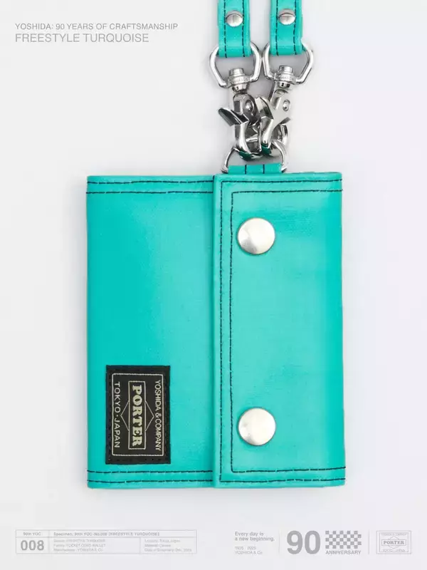 「吉田カバン創業90周年を記念して〈PORTER〉FREE STYLE “TURQUOISE”が完全数量限定発売」の画像