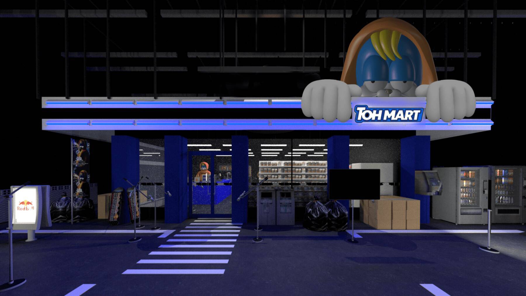 音を立てれば即退場。Red Bullをパートナーに迎えた“全商品盗めるコンビニ”「盗-TOH-」が赤坂に出現！BMXから宅麺まで、スリル満点の体験型イベントが明日より開幕