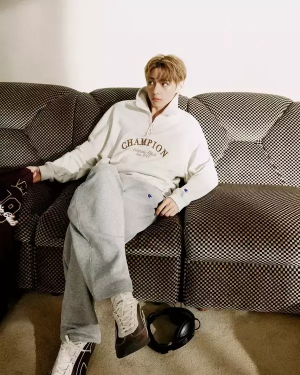 「〈Champion〉がBTSのメンバー Vとのグローバルパートナーシップ締結を発表」の画像