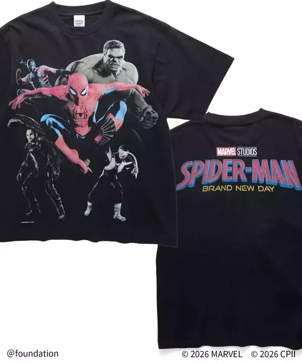 「『スパイダーマン：ブランド・ニュー・デイ』の公開を記念したFREAK’S MOVIE監修Tシャツコレクションが発売」の画像