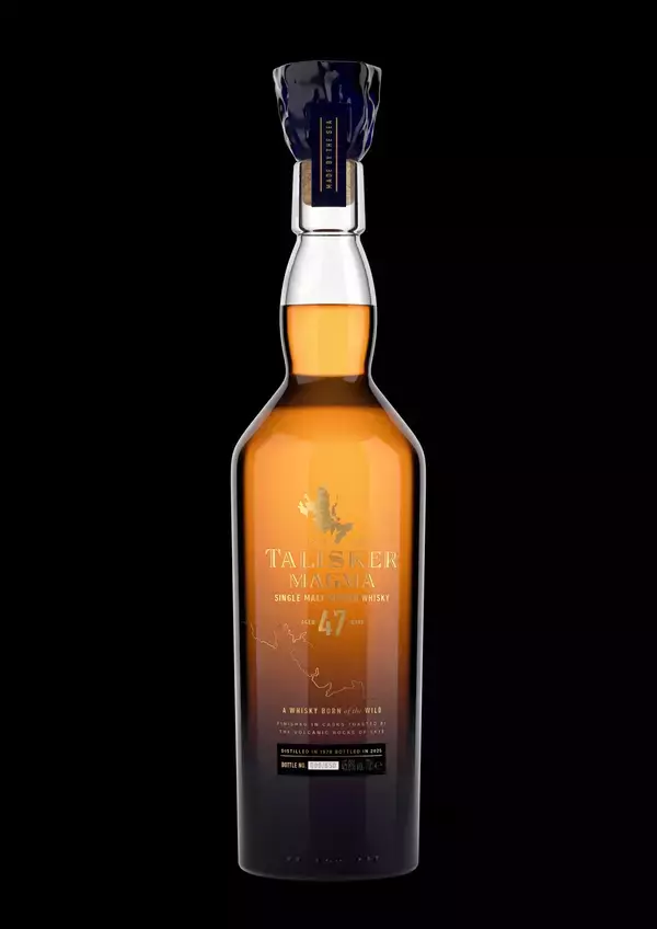「タリスカー史上最高齢酒となる47年醸成の限定ボトル “タリスカー 47年 マグマ”が数量限定で発売」の画像