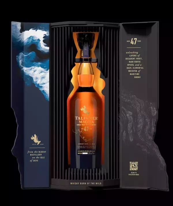 「タリスカー史上最高齢酒となる47年醸成の限定ボトル “タリスカー 47年 マグマ”が数量限定で発売」の画像