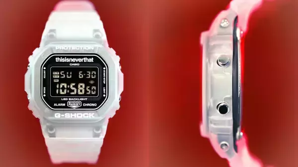〈thisisneverthat〉と〈G-SHOCK〉が両者の美学と機能性を融合させたコラボウォッチを発売