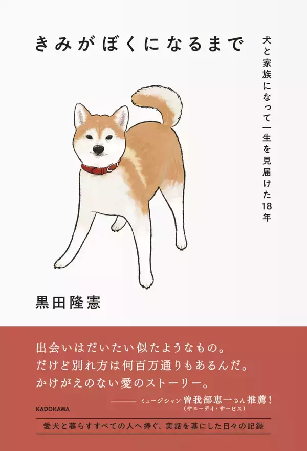 「愛犬と暮らすすべての人へ捧ぐノンフィクションエッセイ『きみがぼくになるまで 犬と家族になって一生を見届けた18年』が刊行 | 推薦文には曽我部恵一が登場」の画像