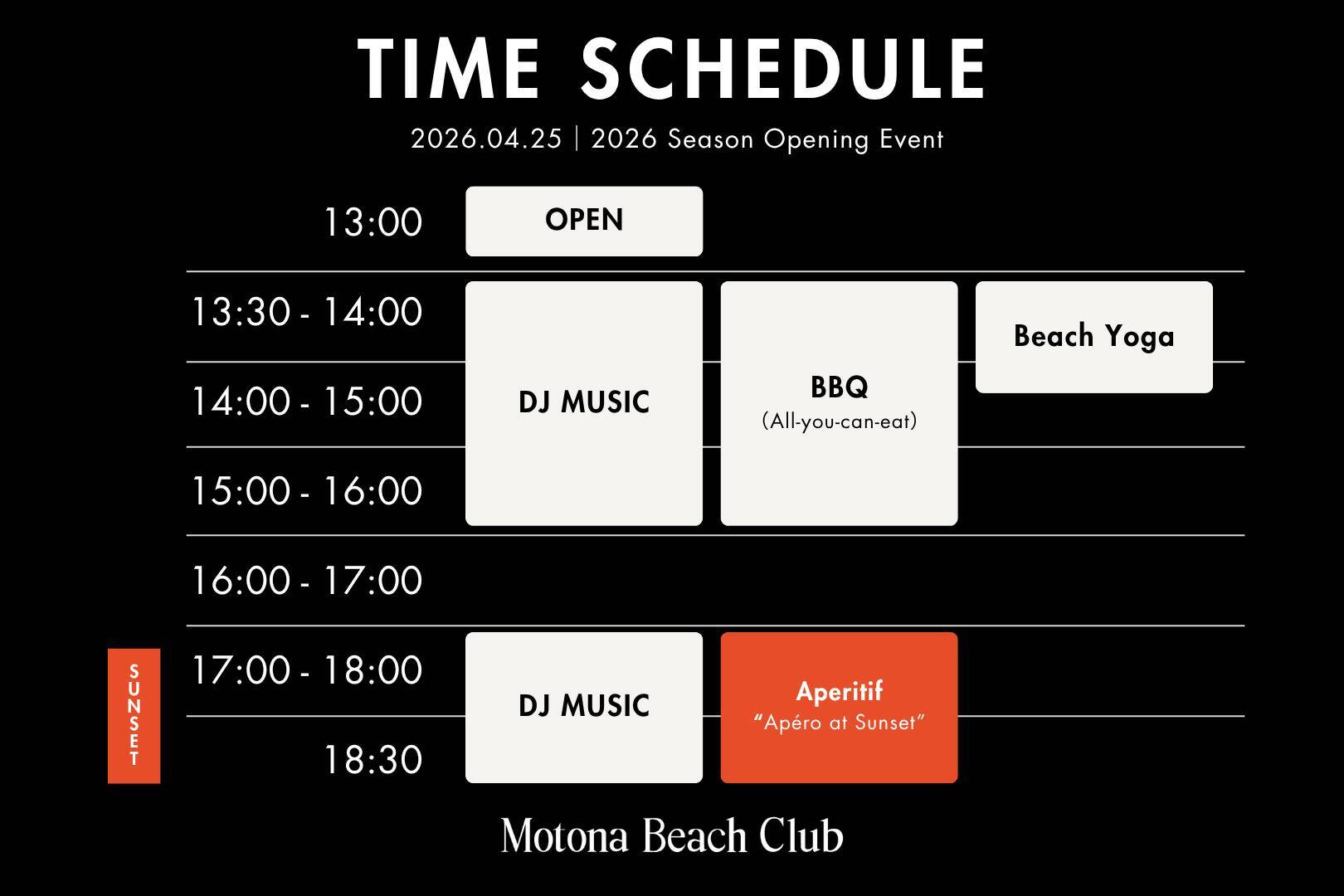 千葉・元名海岸のビーチクラブ Motona Beach Clubが4月25日（土）よりオープン