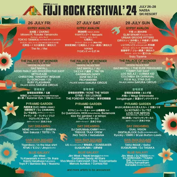 「25回目の苗場へ飛び込もう！Festival Life編集長・津田昌太朗が語る、「世界の中の」フジロック’24」の画像