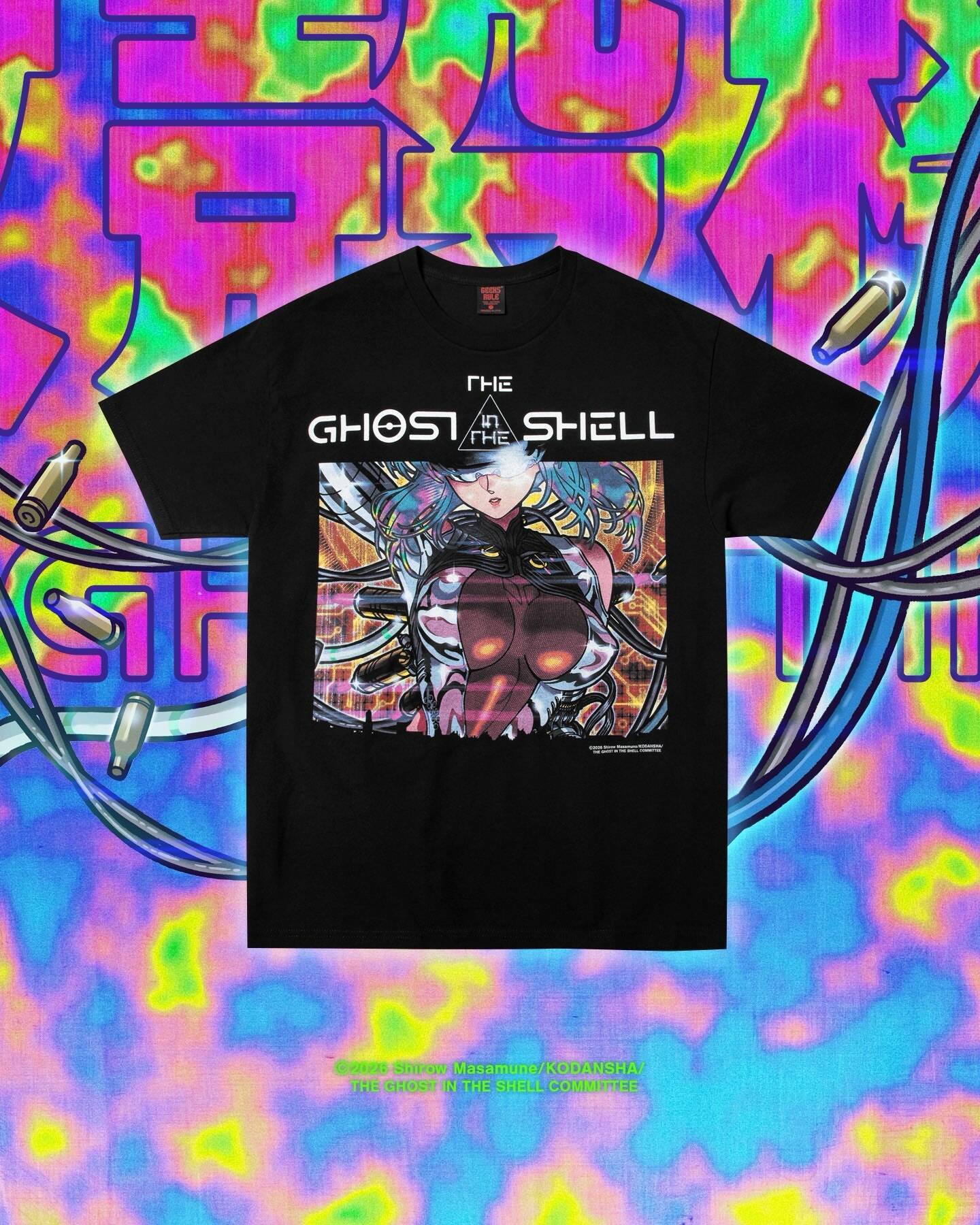 GEEKS RULEが『攻殻機動隊 THE GHOST IN THE SHELL』とのコラボTシャツを発売