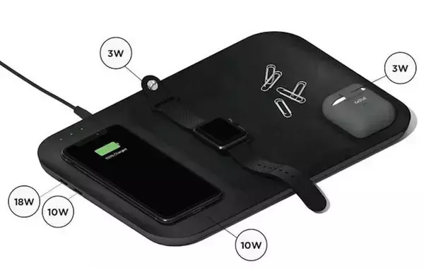 「クラウドファンディングで達成率驚異の969％！最大5台も充電できるスタイリッシュなワイヤレス充電器「GAZE TRAY」が登場」の画像