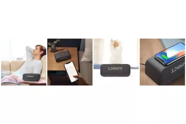 「ベッドサイドでこそ力を発揮するBluetoothスピーカー！目覚まし時計・充電器が1台になった「Soundcore Wakey」」の画像