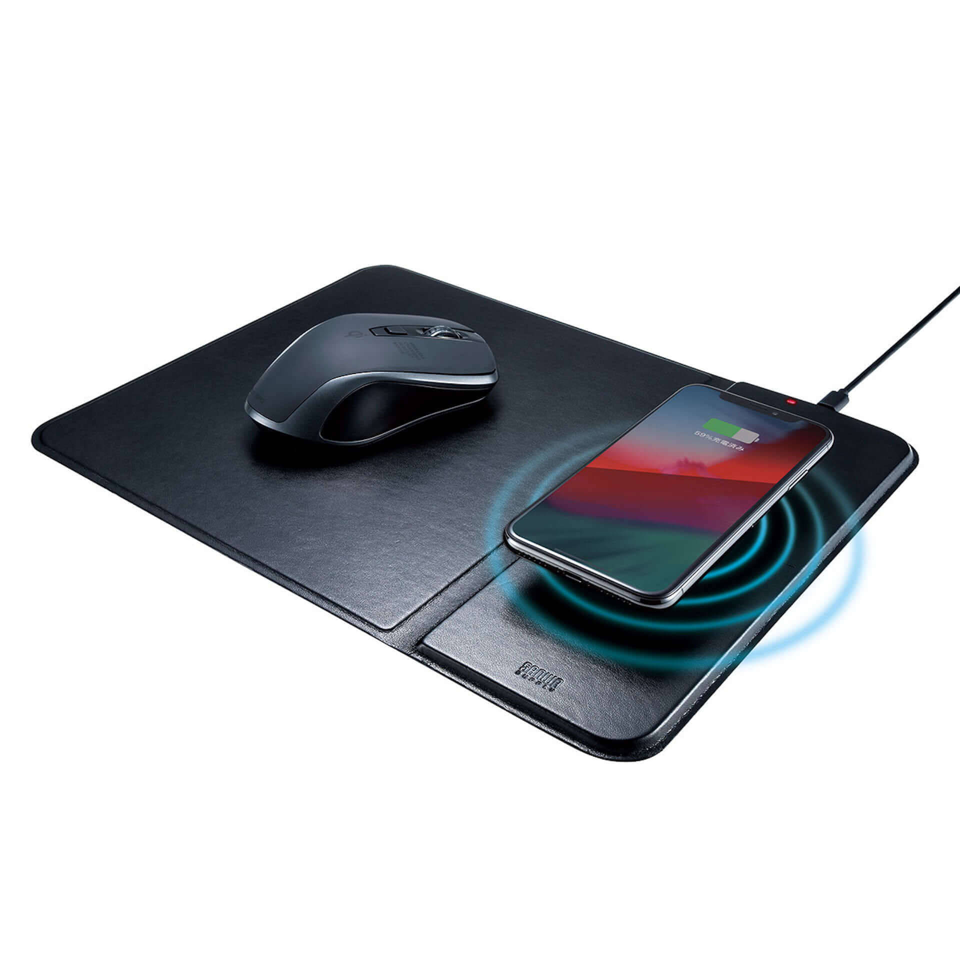 ワイヤレス充電でデスク環境をスマートに！Qi対応ワイヤレス充電機能付きマウスパッド＆LEDマウスが登場