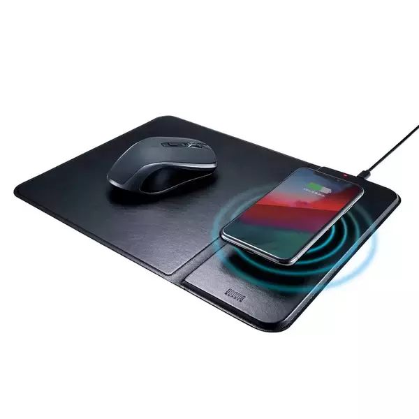 「ワイヤレス充電でデスク環境をスマートに！Qi対応ワイヤレス充電機能付きマウスパッド＆LEDマウスが登場」の画像