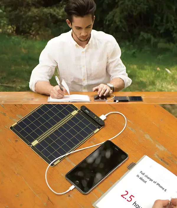 「世界最薄・最軽量！家庭用コンセント同等の充電スピードを誇る、高性能ソーラーチャージャー「YOLK Solar Paper」が登場」の画像