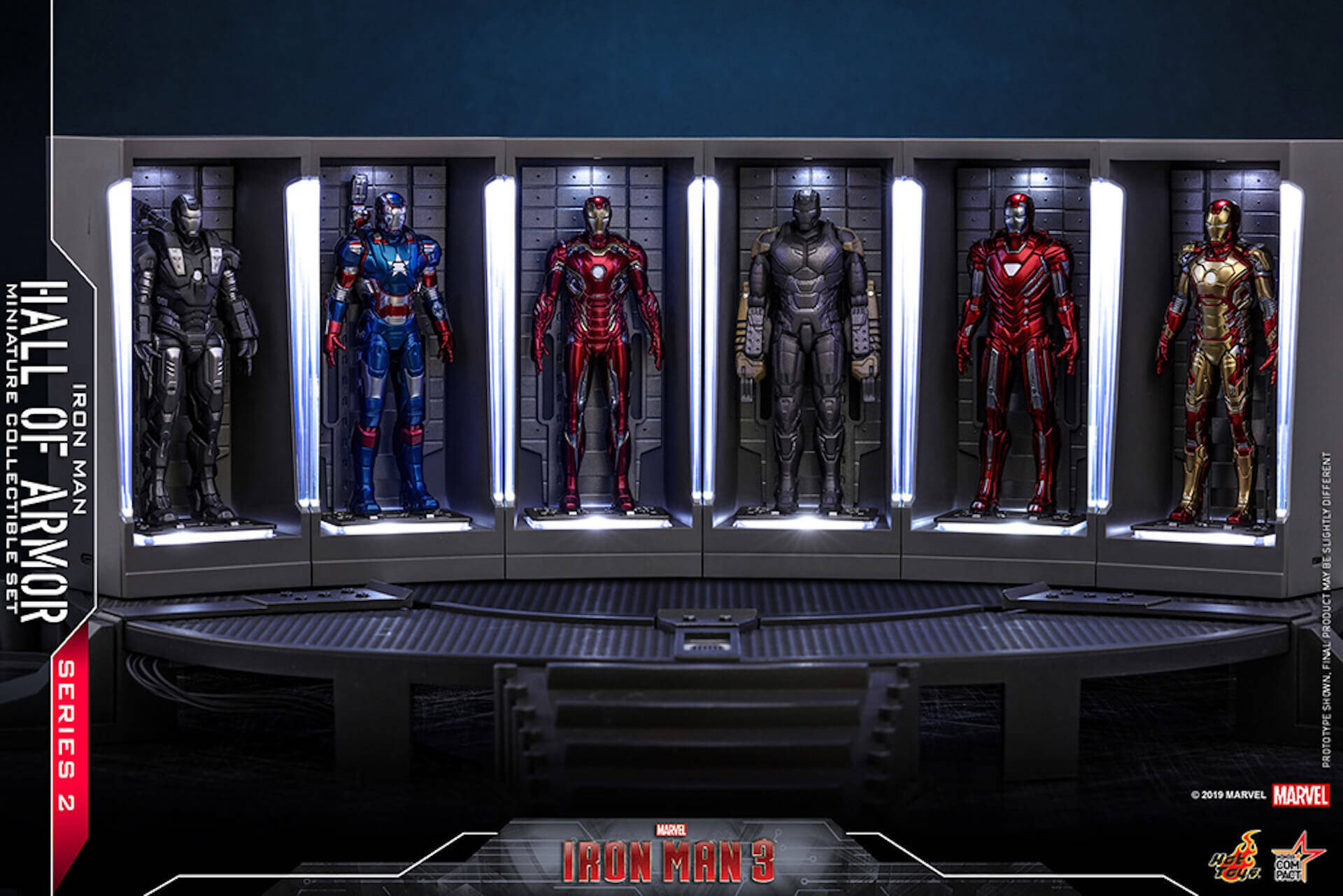アイアンマン3 に登場するアーマーが手のひらサイズに ホットトイズからアイアンマンのミニチュアシリーズ2がホール オブ アーマー付き6体セットで発売 年1月24日 エキサイトニュース