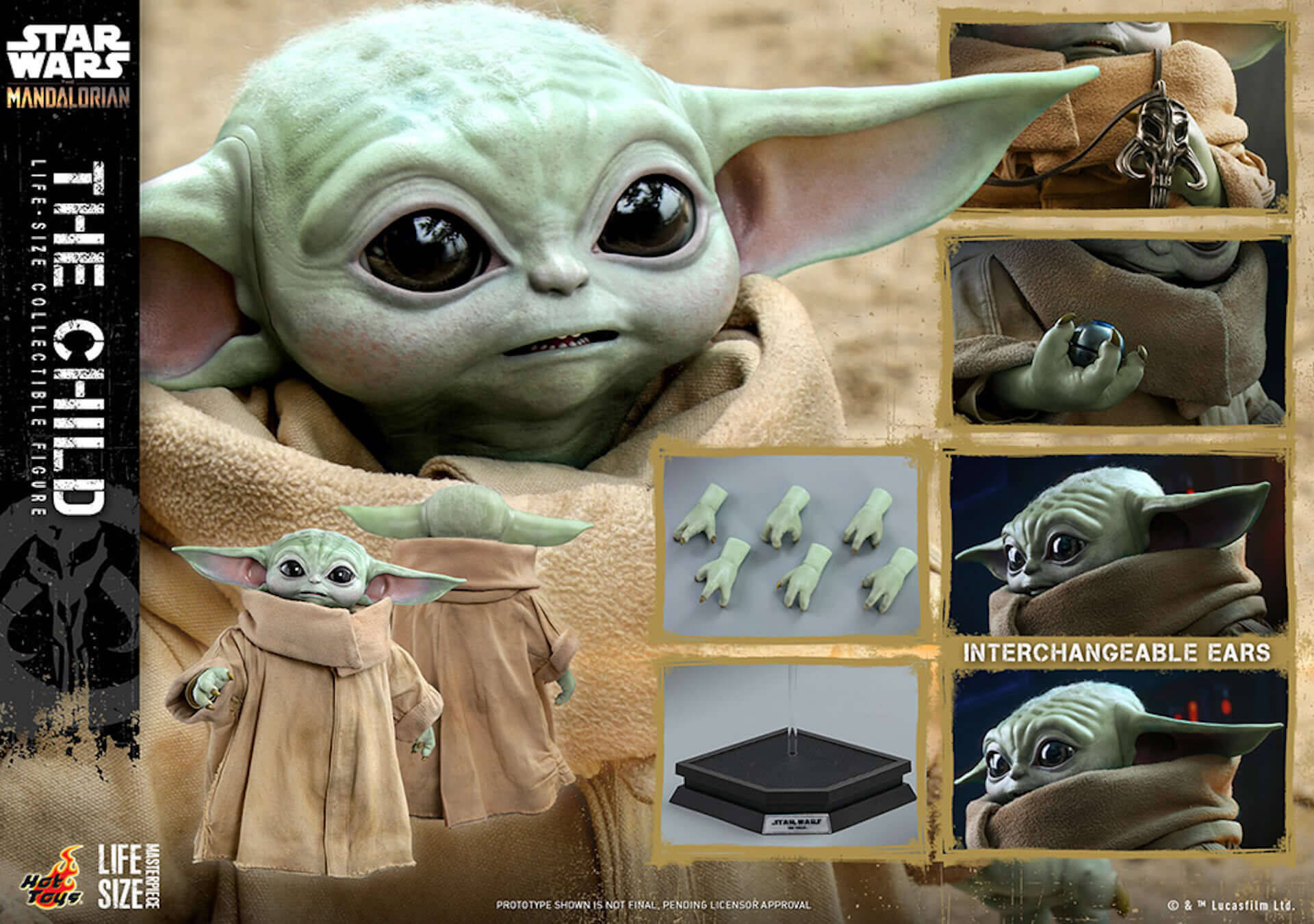 『マンダロリアン』のザ・チャイルドが実物大のアクションフィギュアに！ホットトイズ「ライフサイズ・マスターピース」シリーズから新作が登場
