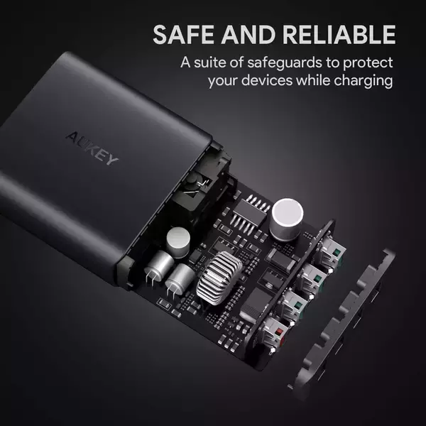 「クーポンコードでお得にゲット！ QC3.0対応のAUKEY4ポート急速充電器がAmazonで500台のみ期間限定セール価格に」の画像