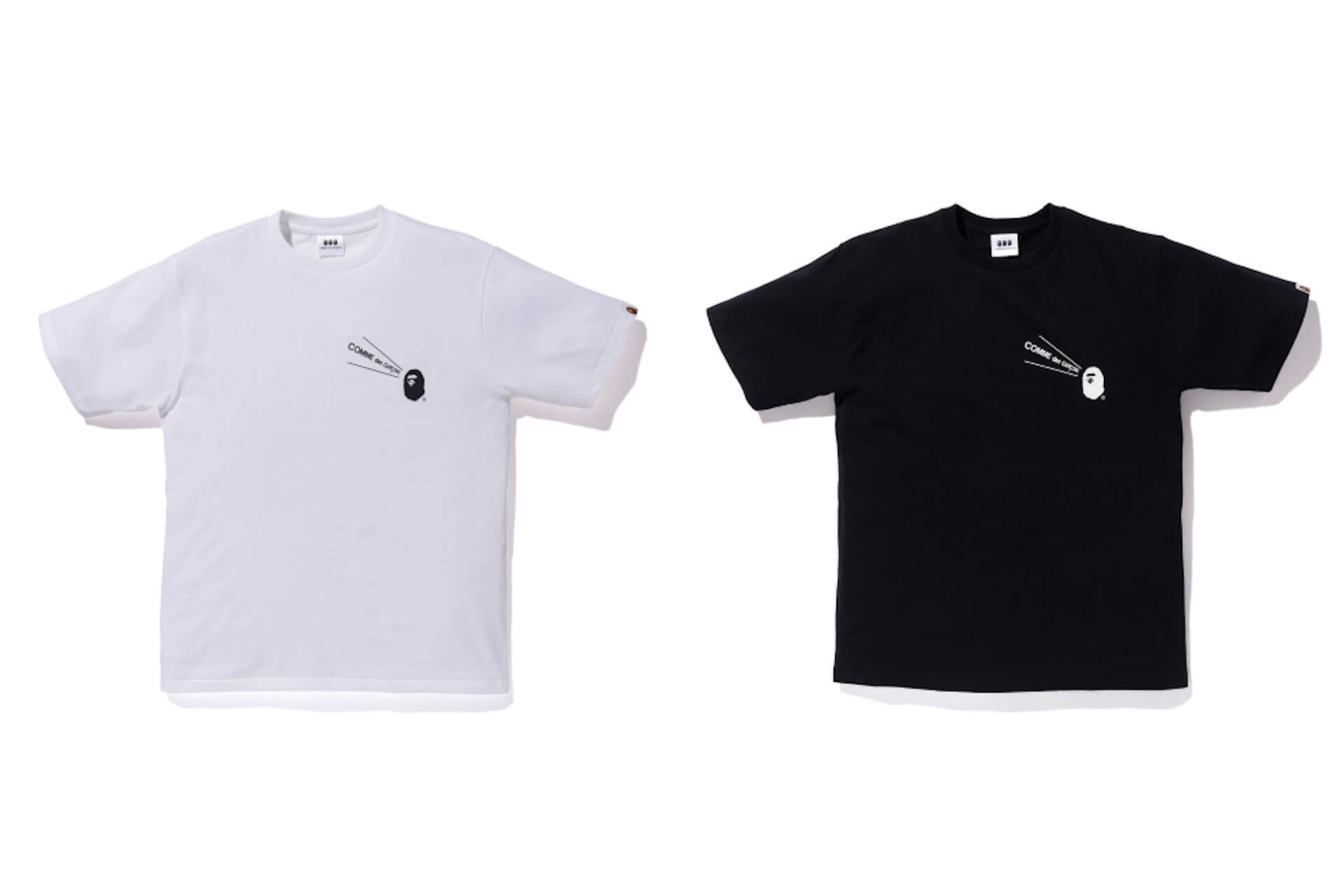 A BATHING APEとCOMME des GARCONSのコラボTシャツやフーディがBAPE 