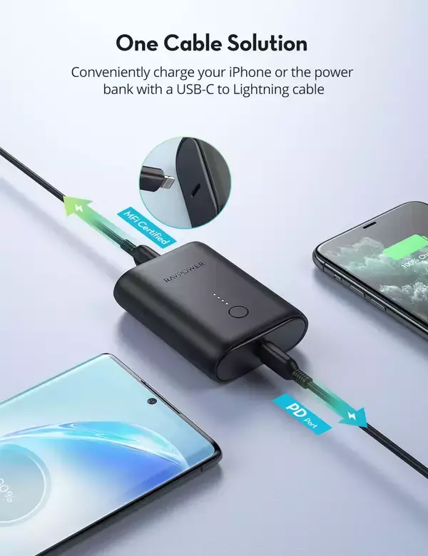 「10000mAhの大容量モバイルバッテリーがRAVPowerから発売中！名刺入れやカードよりも小さいサイズ」の画像