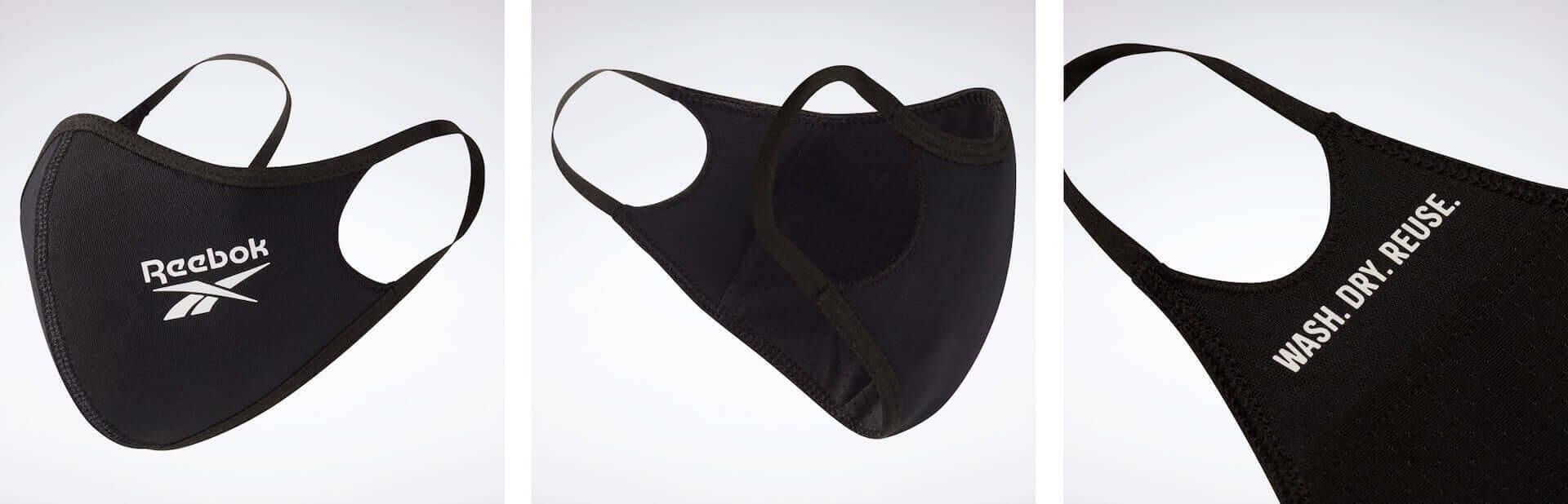 リーボックが通気性に優れたオリジナルフェイスカバー『Reebok Face Cover』を発売決定！3枚1組で洗濯も可能