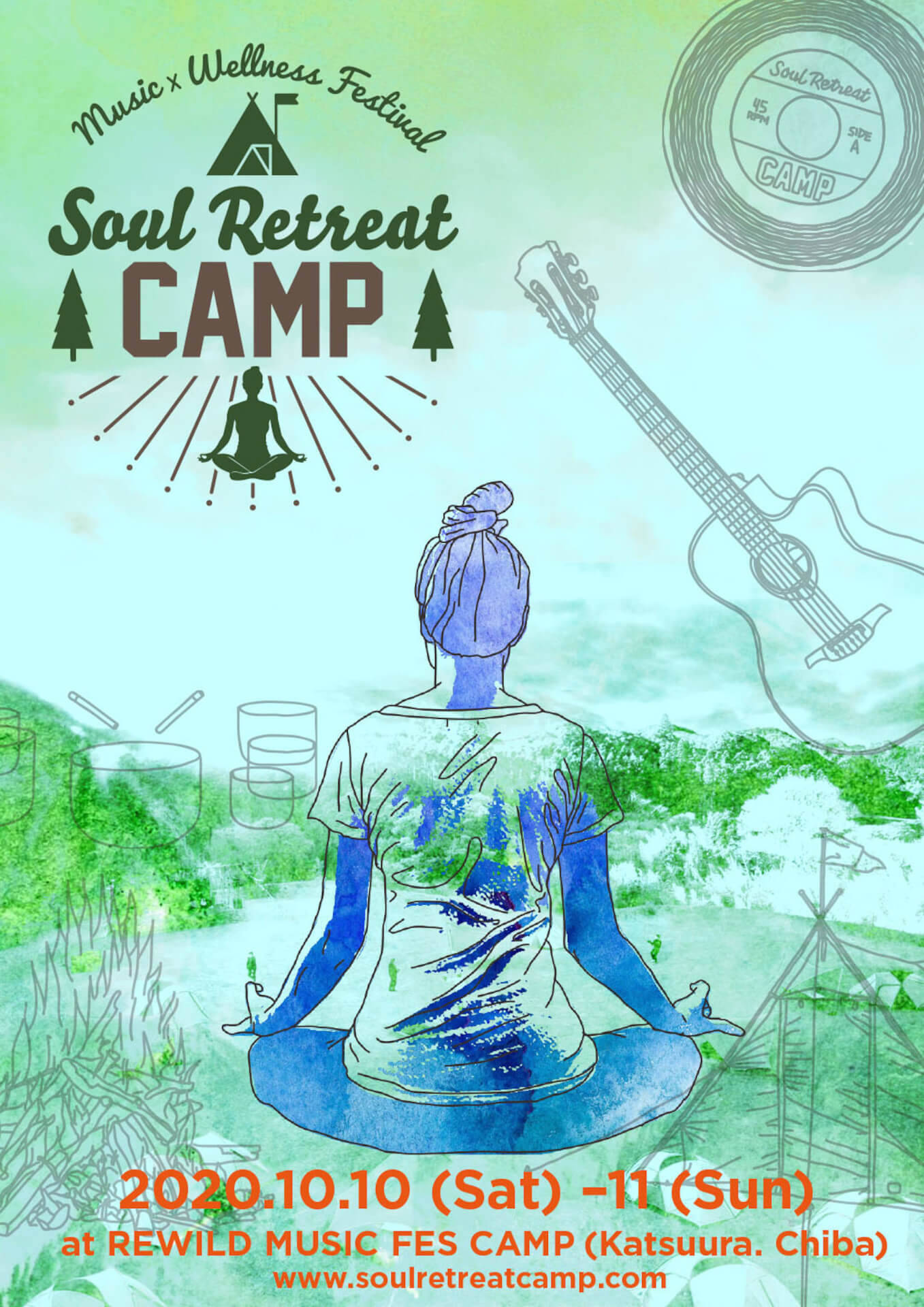 キャンプ、音楽、ヨガを楽しめるフェス＜SOUL RETREAT CAMP＞が開催決定！DJ HASEBE、MACKA-CHINが登場