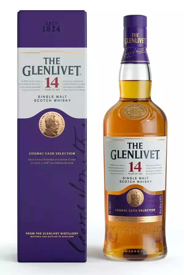 「米国市場限定ウイスキー『ザ・グレンリベット 14年 コニャックカスク・セレクション』が日本に上陸！数量限定で先行販売決定」の画像