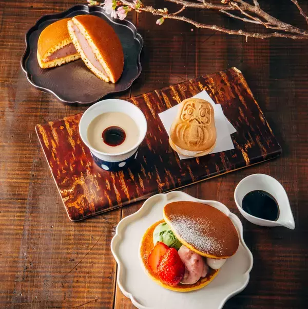「桜香る『どら焼きパンケーキ 抹茶と桜あん』などの新作スイーツがAKOMEYA食堂 東急プラザ渋谷に続々登場！」の画像