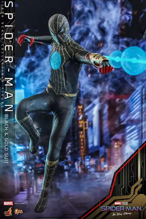 「スパイダーマンの胸に光るのは…！？今年公開『スパイダーマン：ノー・ウェイ・ホーム』のスパイダーマンスーツがホットトイズでフィギュアに」の画像