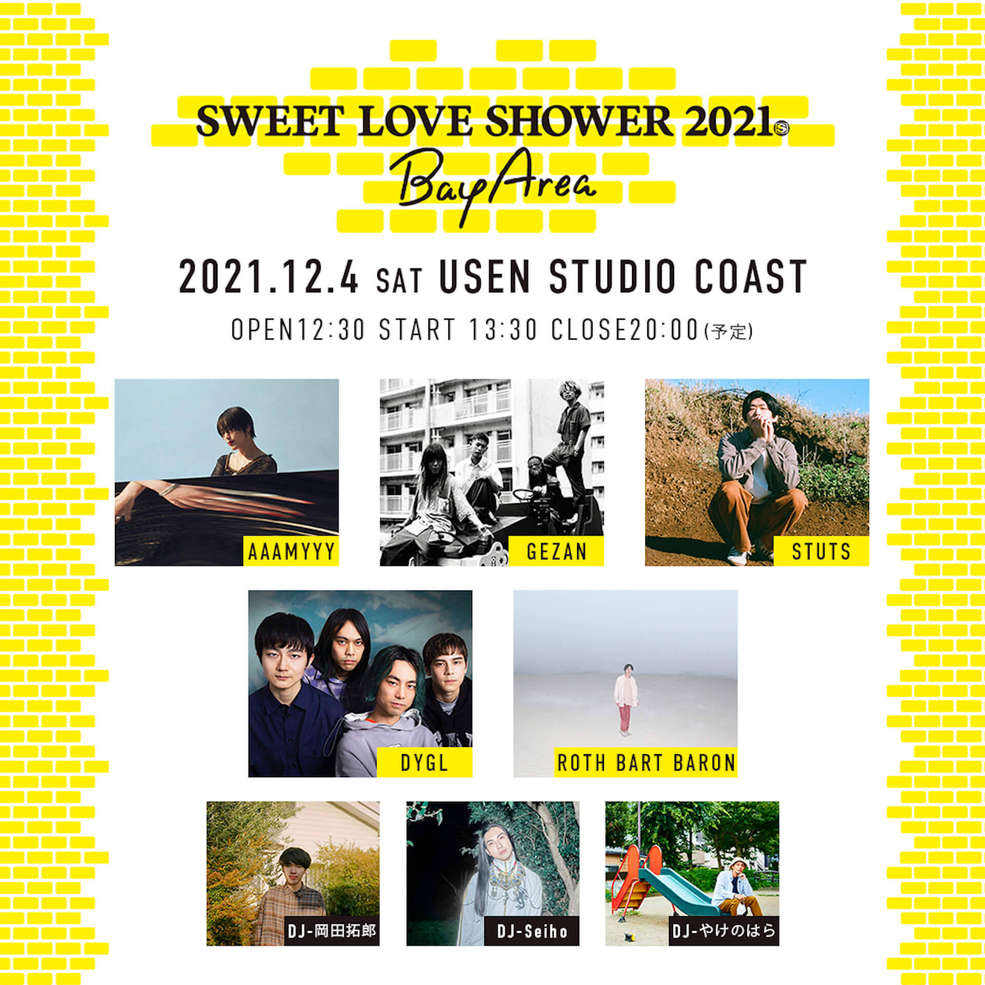 ＜SWEET LOVE SHOWER 2021 ～Bay Area～＞が開催決定！AAAMYYY、GEZAN、STUTSらラインナップ