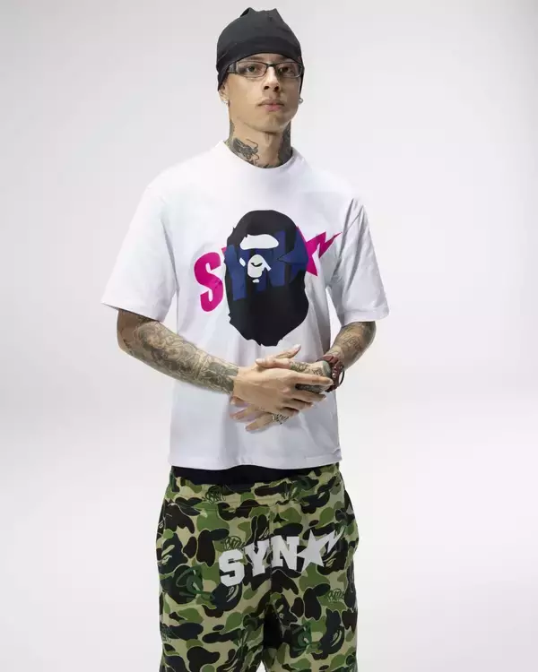「セントラル・シーによるBAPE® × SPOTIFY × SYNAコレクションの全貌が明らかに」の画像