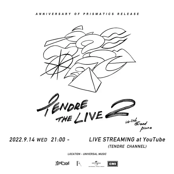 「TENDRE、2ndアルバム『PRISMATICS』発売！本日YouTube生配信LIVE「TENDRE THE LIVE 2 with Grand Piano」開催」の画像