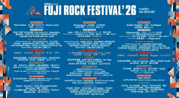 「HOW TOフジロック2026：コスパ＆タイパ世代向け！賢く楽しむためのフジロック入門」の画像