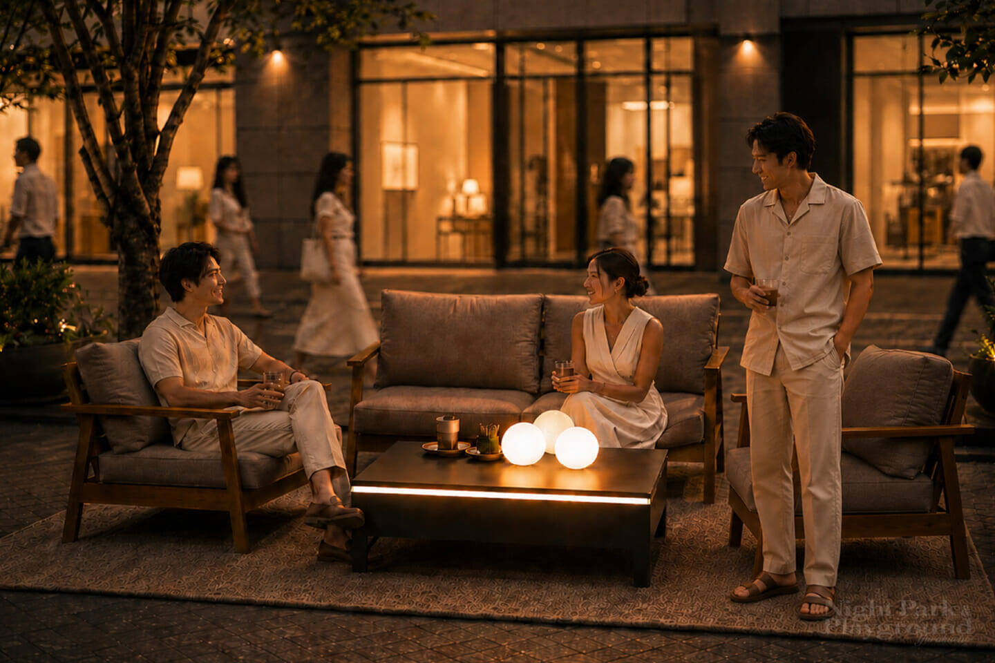 社会実証プロジェクト＜NIGHT PARK & PLAYGROUND YURAKUCHO＞が東京・丸の内仲通りで開催