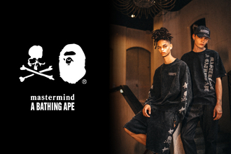 〈A BATHING APE®︎〉と〈mastermind JAPAN〉が最新コラボコレクションを発売