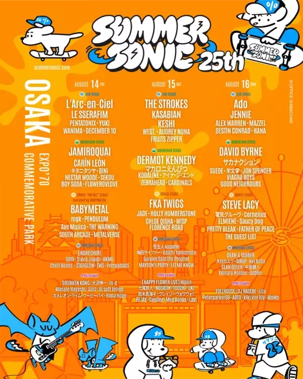「＜SUMMER SONIC 2026＞が世界的に人気を博すIP Skater JOHNとコラボレーション」の画像