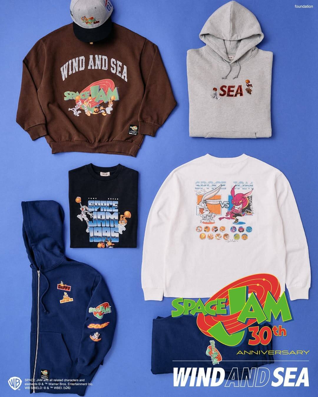 〈WIND AND SEA〉が公開30周年を迎える映画『SPACE JAM』との最新コラボを発表